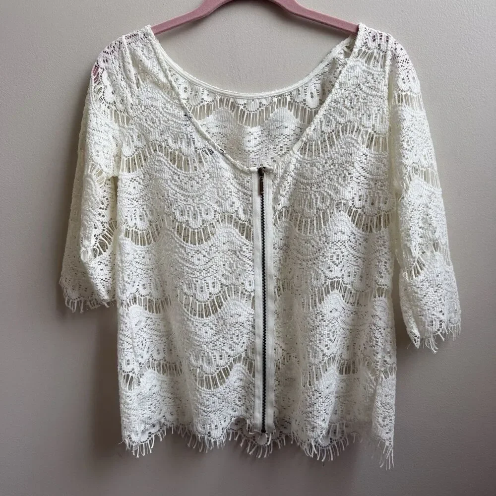 Zara ivory crochet